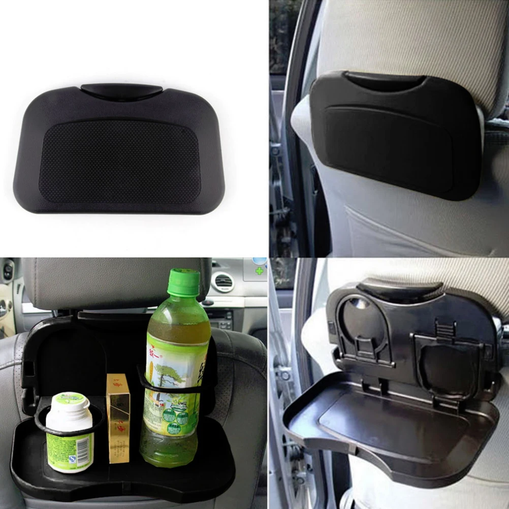 Folding Auto Car Back Seat Table Drink Food Cup Tray Holder Stand Desk In ZX