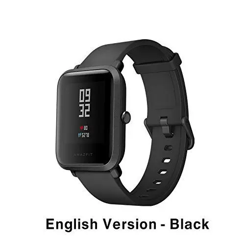 Умные часы Huami Amazfit Bip, глобальная версия, gps, Gloness, умные часы, умные часы, 45 дней в режиме ожидания для телефона MI8 IOS - Цвет: black