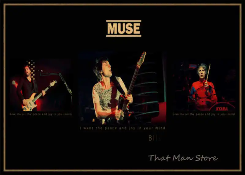 Muse постер. muse винтажный Ретро постер с рок музыкой крафт бумага декоративный