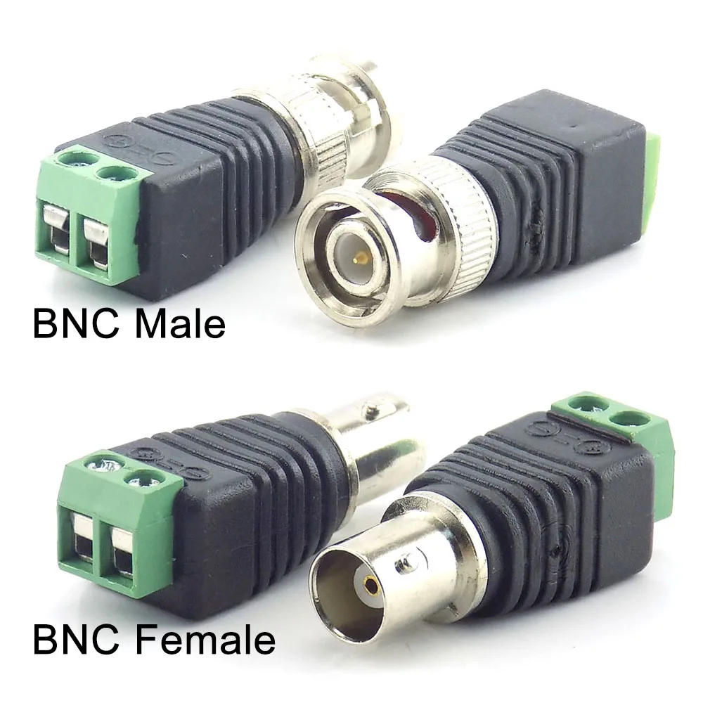 Коннектор BNC Папа мама коаксиальный Разъем Cat5 12 В постоянного тока аксессуары для