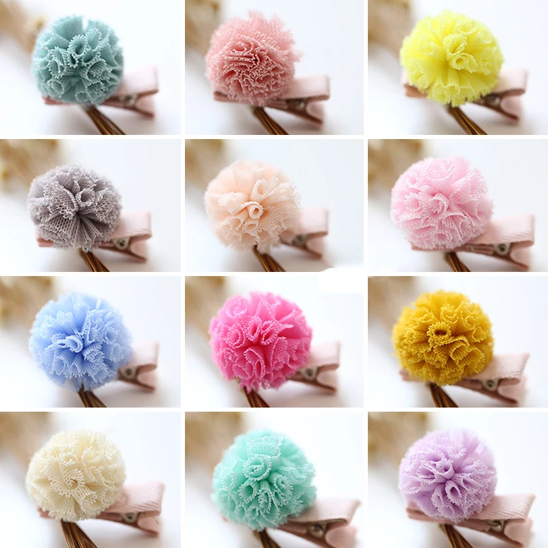 

1pc Baby Cute flower Hair Clips Bow Hairgrips Sweet Girls Solid Fold Printing Headbands Salon Hairpins Hair Styling Tool