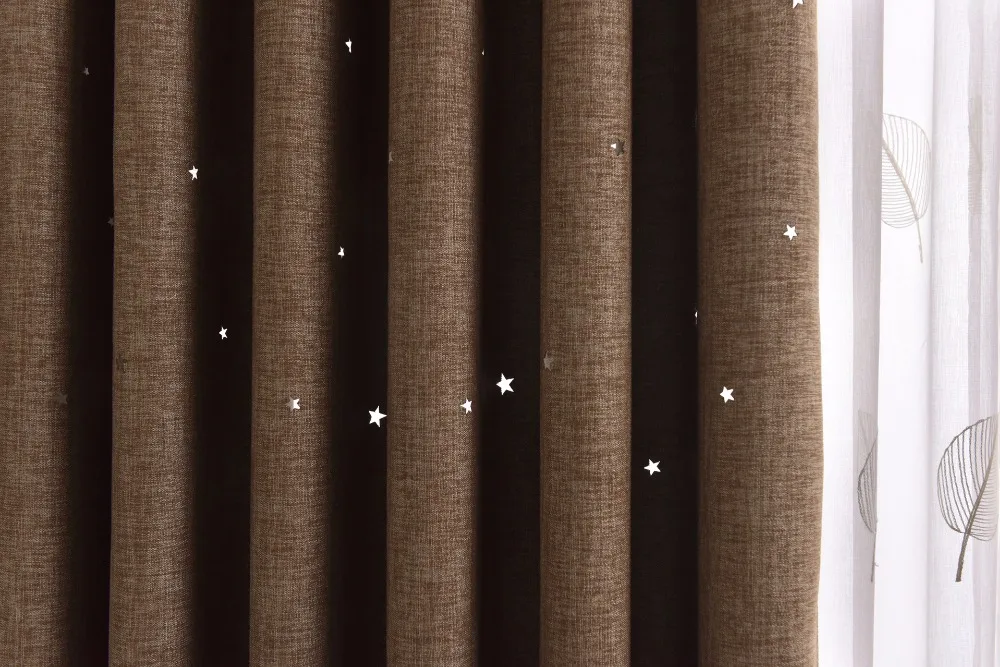 Современные Полые шторы со звездами для гостиная полный плотные шторы детей cortina para cozinha gordijnen