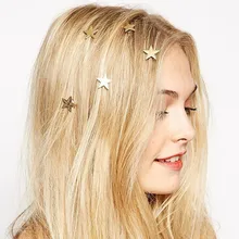 1PCS2018 latest gold small star coil spring clip hairpin hair accessories jewelry suitable for women and