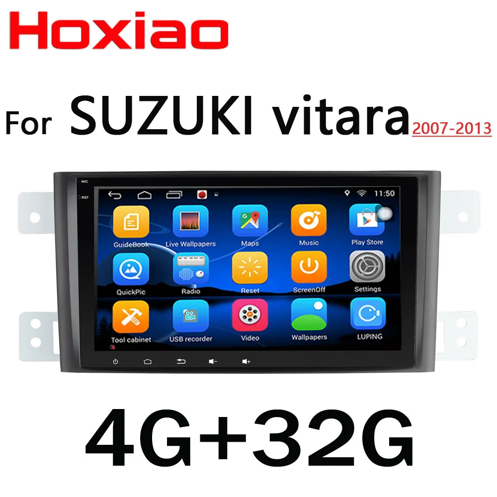 Для Suzuki Grand Vitara Escudo JT 2007-2013 8 дюймов 1024*600 экран Автомобильный Android радио gps стерео 2 din Автомобильный dvd-плеер BT - Цвет: 4G