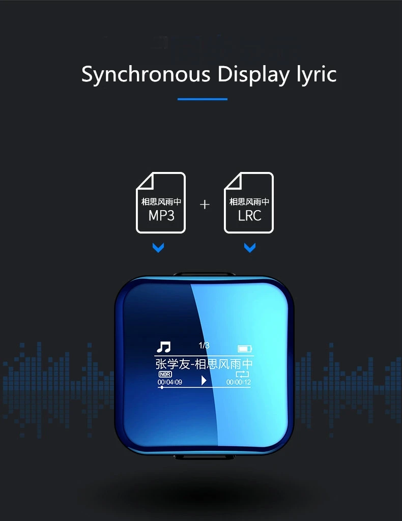 Yescool X1 8 ГБ Цифровой звук голоса Регистраторы диктофон HIFI без потерь спортивные MP3 для бега с повязки клипы