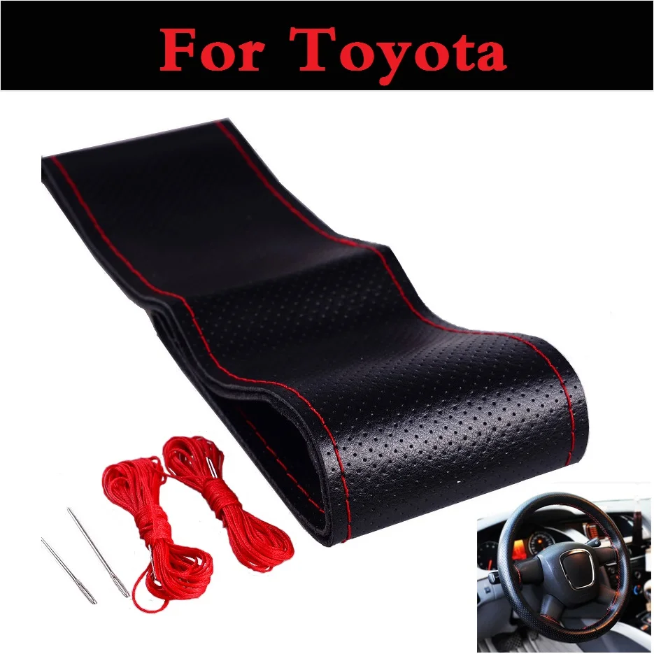 Car Styling Black Car Steering Wheel Cover For Toyota Corolla Rumion