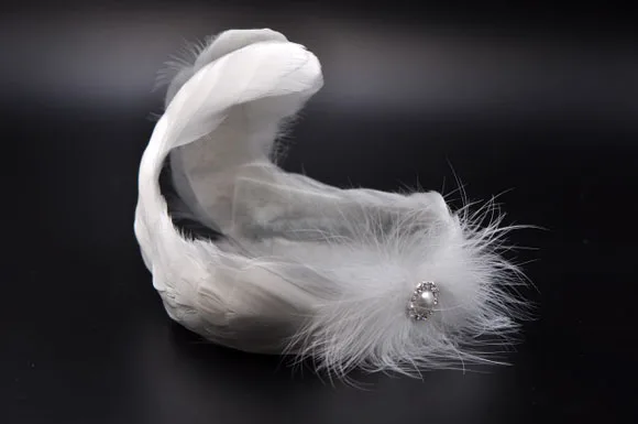 Лебединое озеро ручной работы балет белое перо оголовье в женские аксессуары для волос, принцесса головной убор Щелкунчик перо головной убор