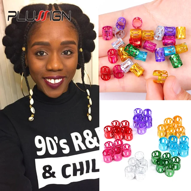 100Pcs Adjustable Hair Cuff Braids Red Green Blue Purple Silver Gold Hair  Beads for Braids for Girls - AliExpress