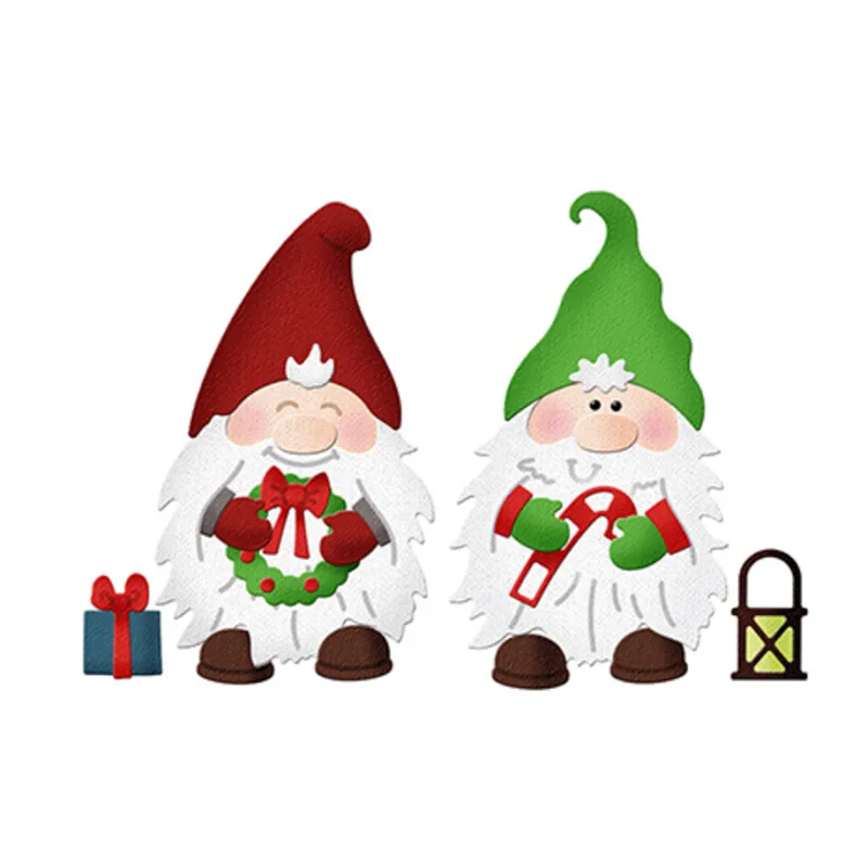 Christmas Gnomes Craft Dies Metal Steel Cutting Dies For DIY
