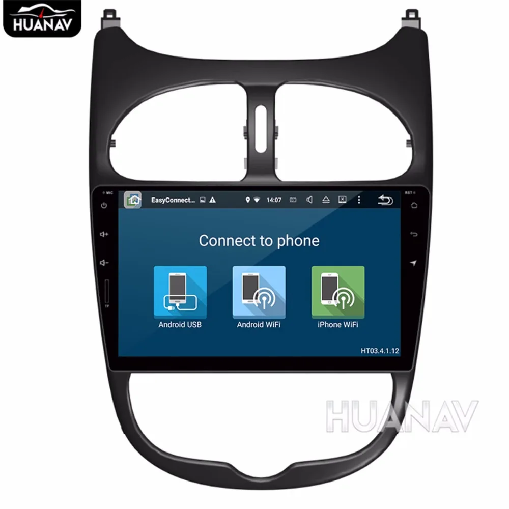 Cheap Android8.0 4GB+32GB/Android7.1 2GB+16GB Car DVD player GPS navigation for Peugeot 206 2000-2016 Car GPS Navigation Head Unit 5