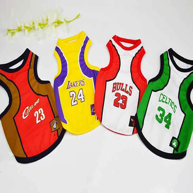 The New Pet Basketball Dog Clothes Summer Sports Dog Vests Mesh Pet Dog
