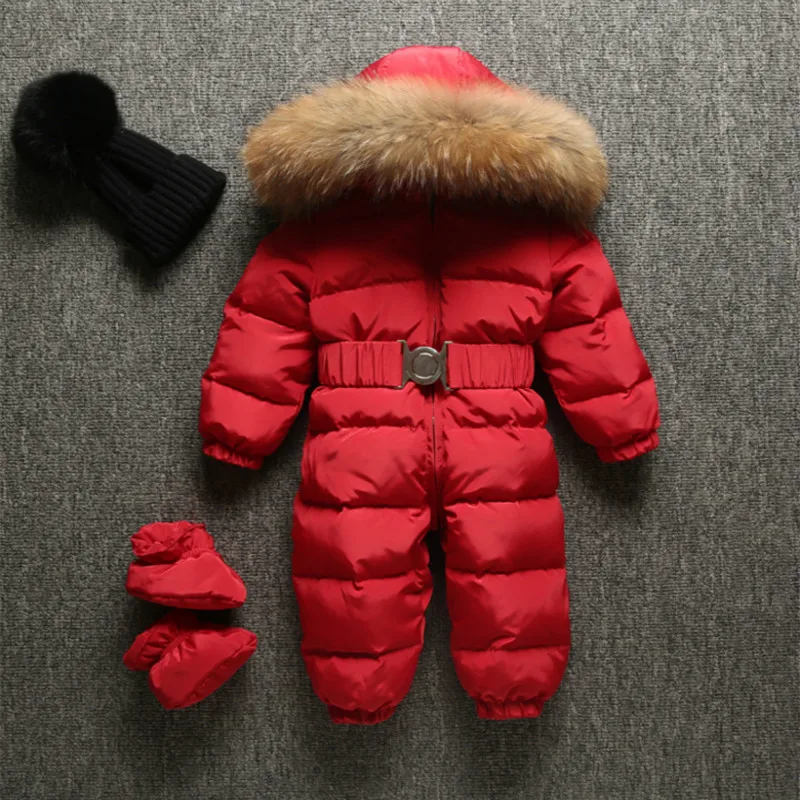 

Mioigee 2019 Winter Baby Overalls Clothes Newborn Winter Warm Romper for Girls Snowsuit Infant Boy Snow Wear Overalls