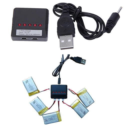 5 in 1 Lipo Battery USB Charger Adapter for Syma X5C 1 X5C Drone UFO Quadcopter