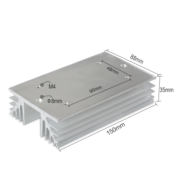 SSR теплоотвод для 20A 25A 40A Трехфазный твердотельные реле алюминиевые радиаторы рассеивания тепла SR-L