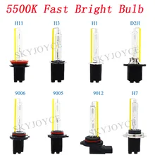 Car Headlight AC 35W 55W Bulb Bulb 5500K For DLT Hylux 35W 45W 55W HID Ballast Kit H7 H11 9005 9012 D2H H1 Fast Bright HID Bulb