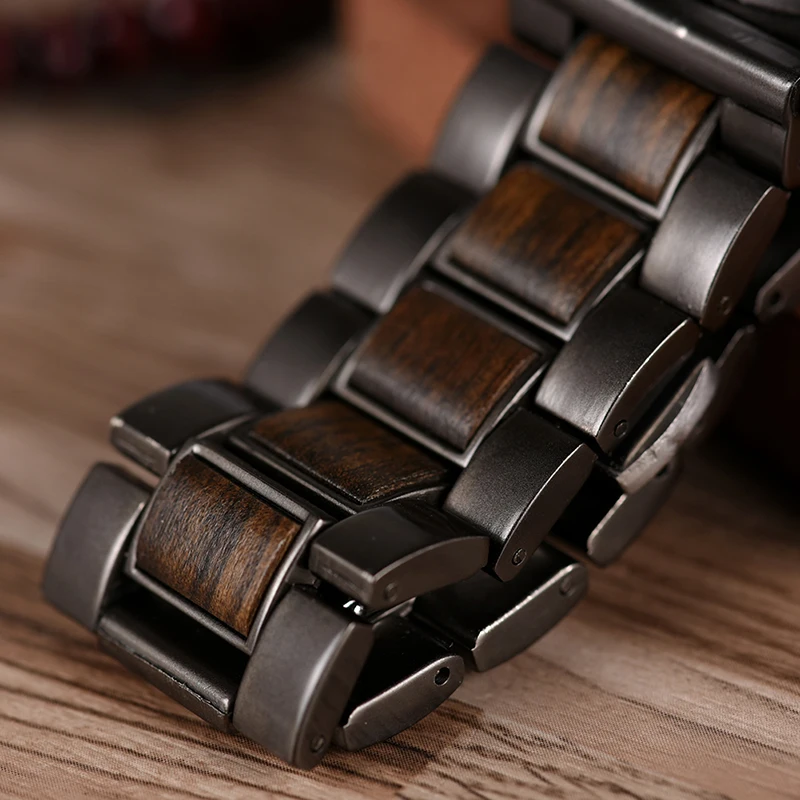 BOBO BIRD Wood Watch Men Stopwatch erkek kol saati Wooden Wristwatches Male Show Date Create Gift saat erkek