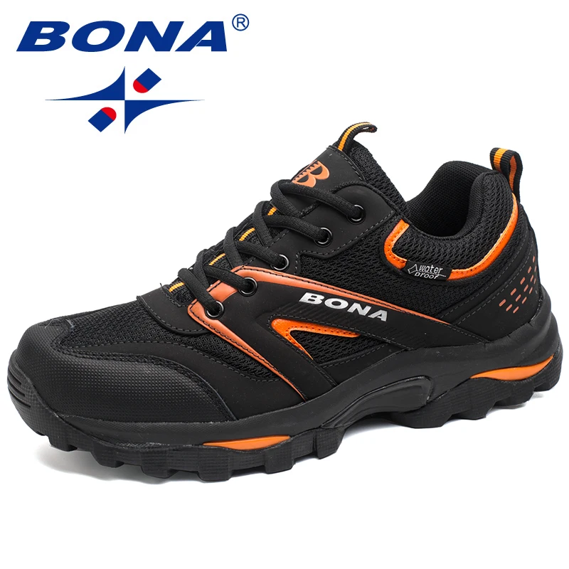 Cena BONA nowy styl klasyczny mężczyźni buty górskie Outdoor Walking buty do biegania zasznurować buty sportowe wygodne szybka darmowa wysyłka