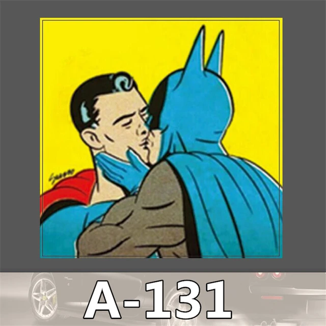 2016 Superman Batman Gay Boys And Girls Kissing Stickers - Sticker -  AliExpress