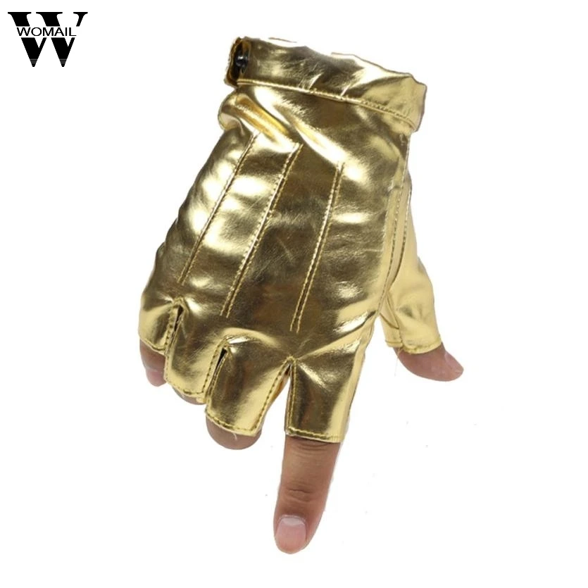 2017 Gloves high quality Winter Half Finger PU Female Hip hop