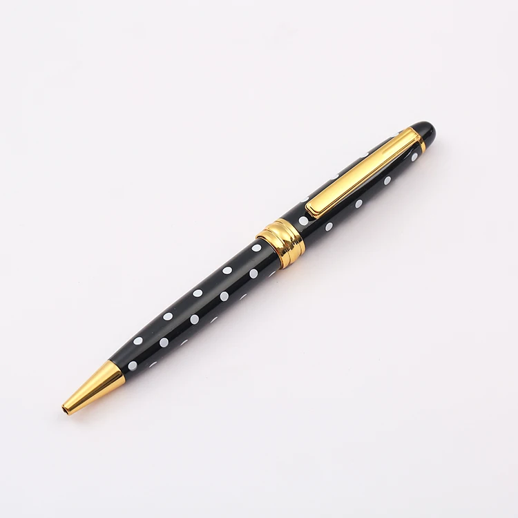 Baoer, модная Роскошная шариковая ручка, металлические ручки-роллеры для девочек, подарки, вращающийся Boligrafos Renkli Kalem Lapiceros Creativos