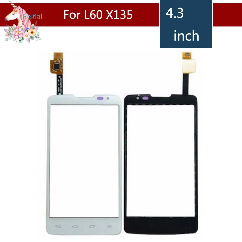 High Quality 4.3&quot For LG L60 X135 X145 Touch Screen Digitizer Sensor Outer Glass Lens Panel Replacement | Мобильные телефоны и