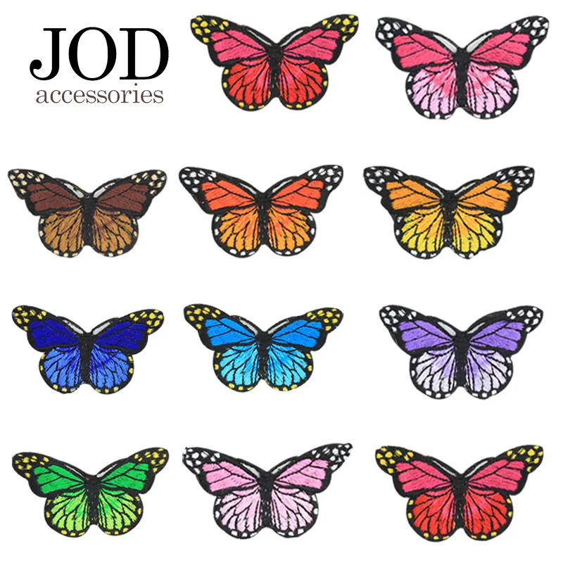 

JOD Butterfly Flowers Clothes Patches Ironing Applications for Tops Clothing Stickers Thermo Adhesive Apparel Iron on Applique