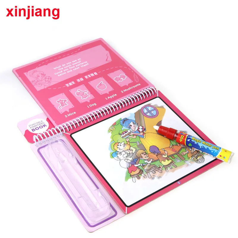 Magic Water Drawing Book For Kids with Magic Pen Early Educational Toy
