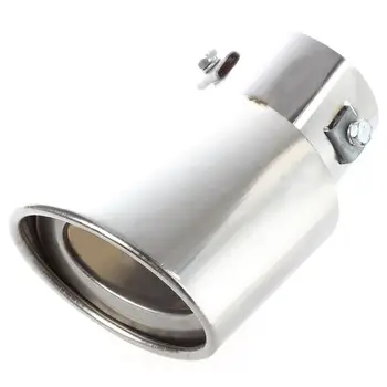 

Universal Drop Down Car Exhaust Tail Pipe Silencer Muffler Tip (Silver)