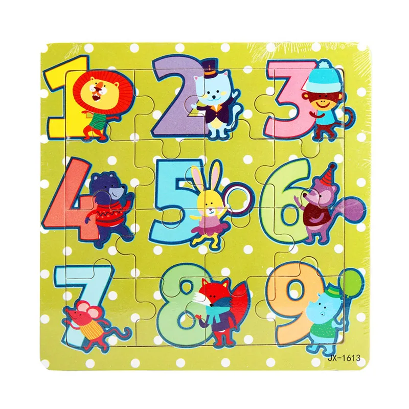 Chamsgend High Quality Wooden Kids 16 Piece Jigsaw font b Toys b font For Children Education