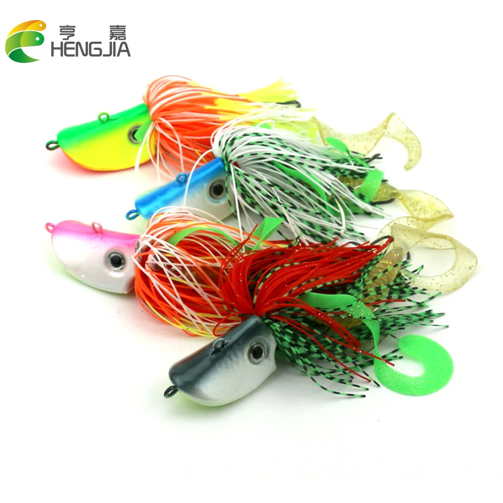 Hengjia 4pcs/lot Multiple Color Lead Jig Head Hook 120g Jig Hooks For
