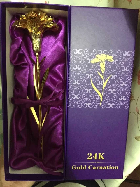 Harga Pabrik Dropship 24 K Emas Bunga Anyelir Sempurna Hadiah Untuk