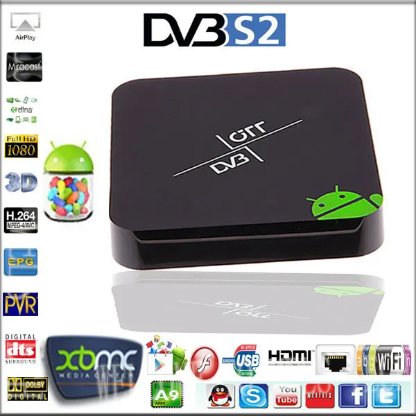 Android tv box DVB S2 Satellite receiver,smart DVB S2 tuner Set Top box
