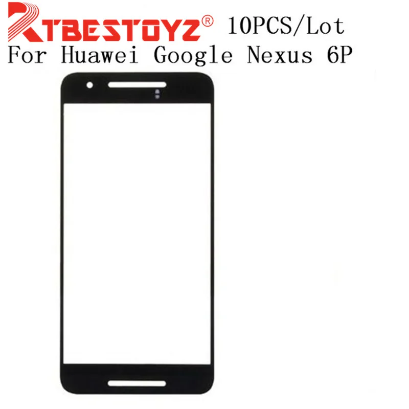 RTBESTOYZ 10Pcs/lot 5.7" For Huawei Google Nexus 6P Front Outer Screen Glass Replacement Cover Black | Мобильные телефоны и
