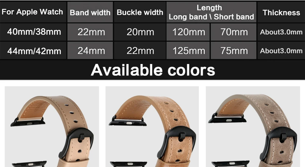 MAIKES ремешок из натуральной кожи для Apple Watch 42 мм 38 мм серия 4 3 2 1 iWatch Замена для Apple Watch Band 44 мм 40 мм