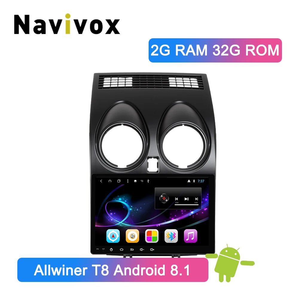 

Navivox 2 Din Android 8.1 Car Multimedia For Nissan Qashqai 1 2006-2013 J10 Car Radio GPS Video Player Navigation 2Din Sedan DVD