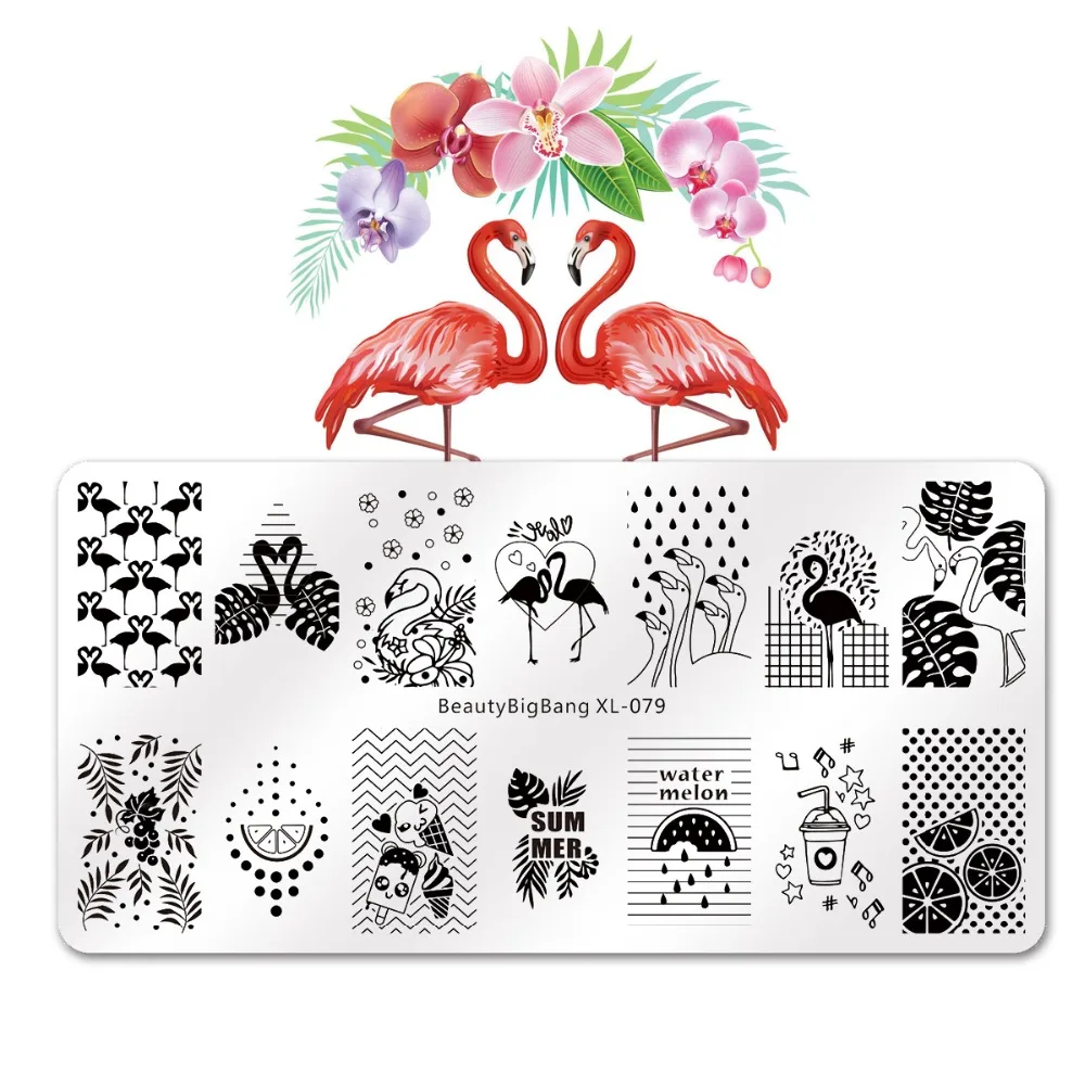 6*12cm Nail Stamping Plates Stencil Fantasy Block Flower Geometric Nail Art Stamping Plate Printing Stainless Steel Templates