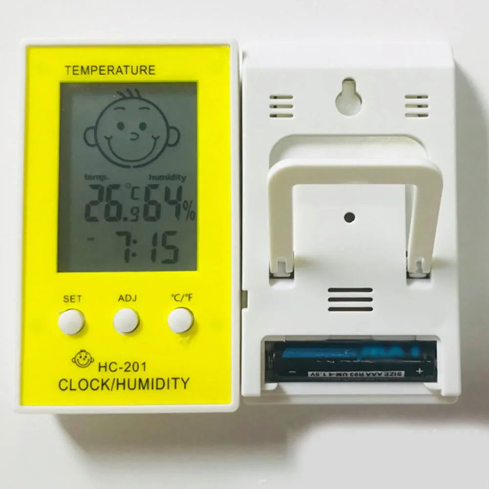 Гигрометр термометр цифровые часы измеритель влажности Крытый Открытый точный домашний ЖК-дисплей ребенок улыбка