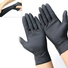 100 шт./компл. Одноразовые черные нитриловые перчатки медицинский механик индустриализации латексные перчатки для укладки аксессуаров