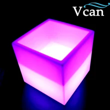 Лучшее качество красочные перезаряжаемые led ведро для льда с подсветкой VC-F3838 для бара клуба