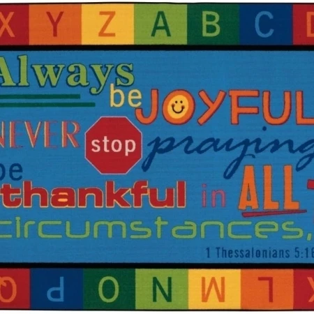 Carpets for Kids 72.97 Always Be Joyful Circletime Rug 6 ft. x 9 ft. (1)