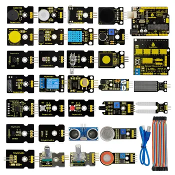 

Free shipping!New Sensor Starter Kit (UNOR3+Shield V5) For Arduino UNOR3 Project W/Gift Box+PDF(online)