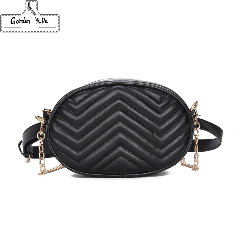 

Bags for Women Pack Waist Bag 2019 New Fashion High Quality Women Round Belt Bag Luxury Brand Leather Chest Handbag