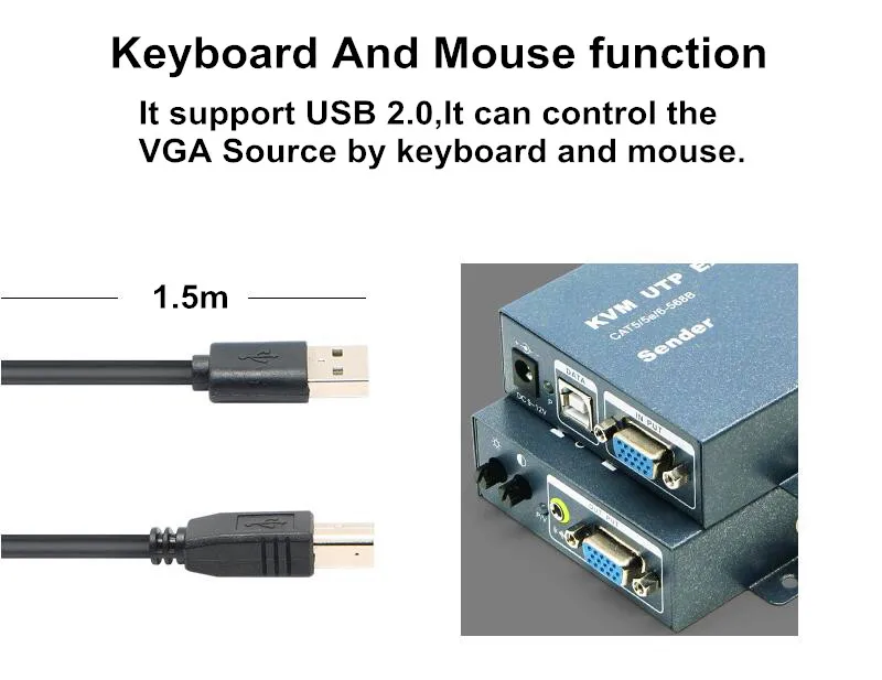 Без задержки без потери 300 м USB VGA стерео аудио KVM удлинитель по CAT5/5e/6 RJ45 кабель(удлинитель TX+ удлинитель RX