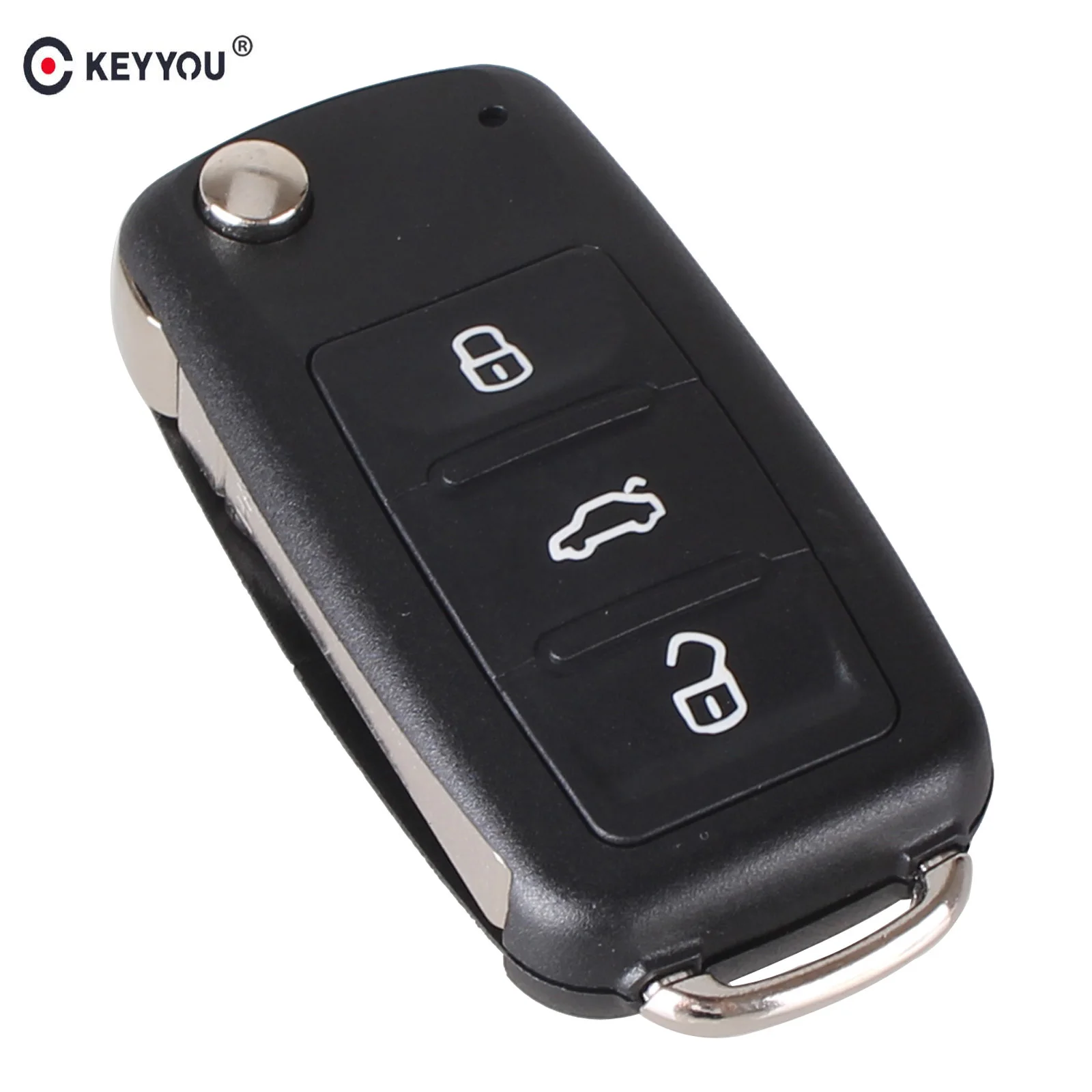 KEYYOU 10X NEW 3 Button Flip Fob Remote Folding Key Shell For VW