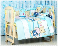 Promotion 7pcs crib bedding set crib quilt crib bedding kit mattress pillow baby bedding bumper duvet