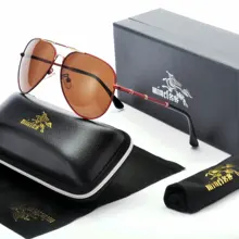 MINCL/Винтажные Солнцезащитные очки для мужчин, солнцезащитные очки, оправа пилот, брендовые дизайнерские бескаркасные мужские поляризованные солнцезащитные очки FML