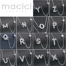 925 mejores amigos collar de mujer L-Z 26 UNIDS de letra Del Alfabeto collares para las mujeres (DA622-1)