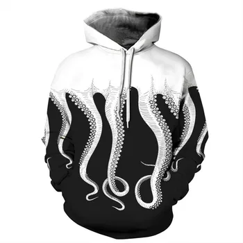 

New Geometric Hoodies Man Streetwear 2019 Fashion octopus tiger head Purple cat stars Men's Clothing 3d Sweatshirt Geeks Math