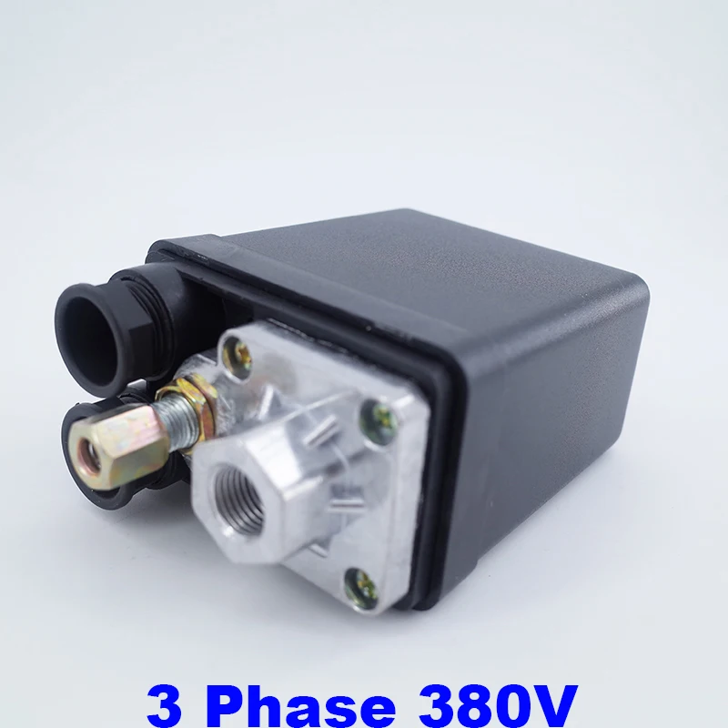 

High Quality 175psi 10bar 380V 20A 3 Phase 1-port Air Compressor Pressure Switch Control Valve 5-8bar