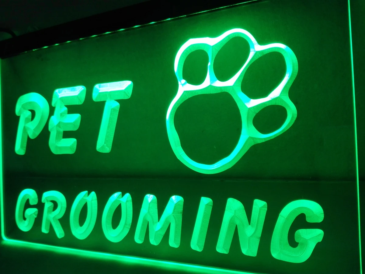 Buy LB276 OPEN PET GROOMING Dog Cat LED Neon Light